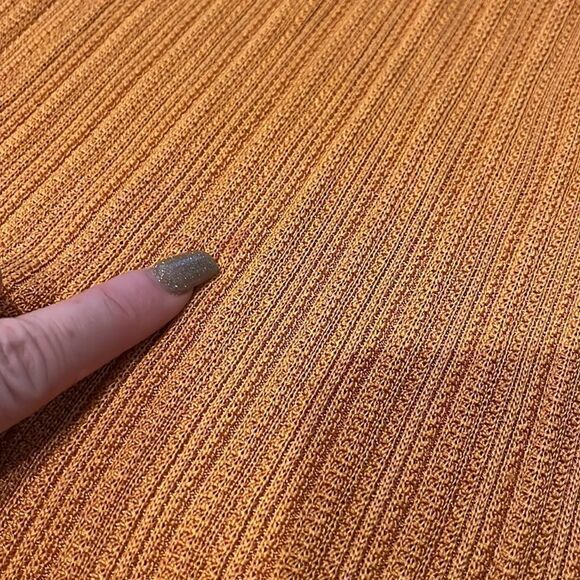 Zara Knit Yellow-Orange Knotted Shoulder Strap Maxi Dress, S! - Picture 9 of 9